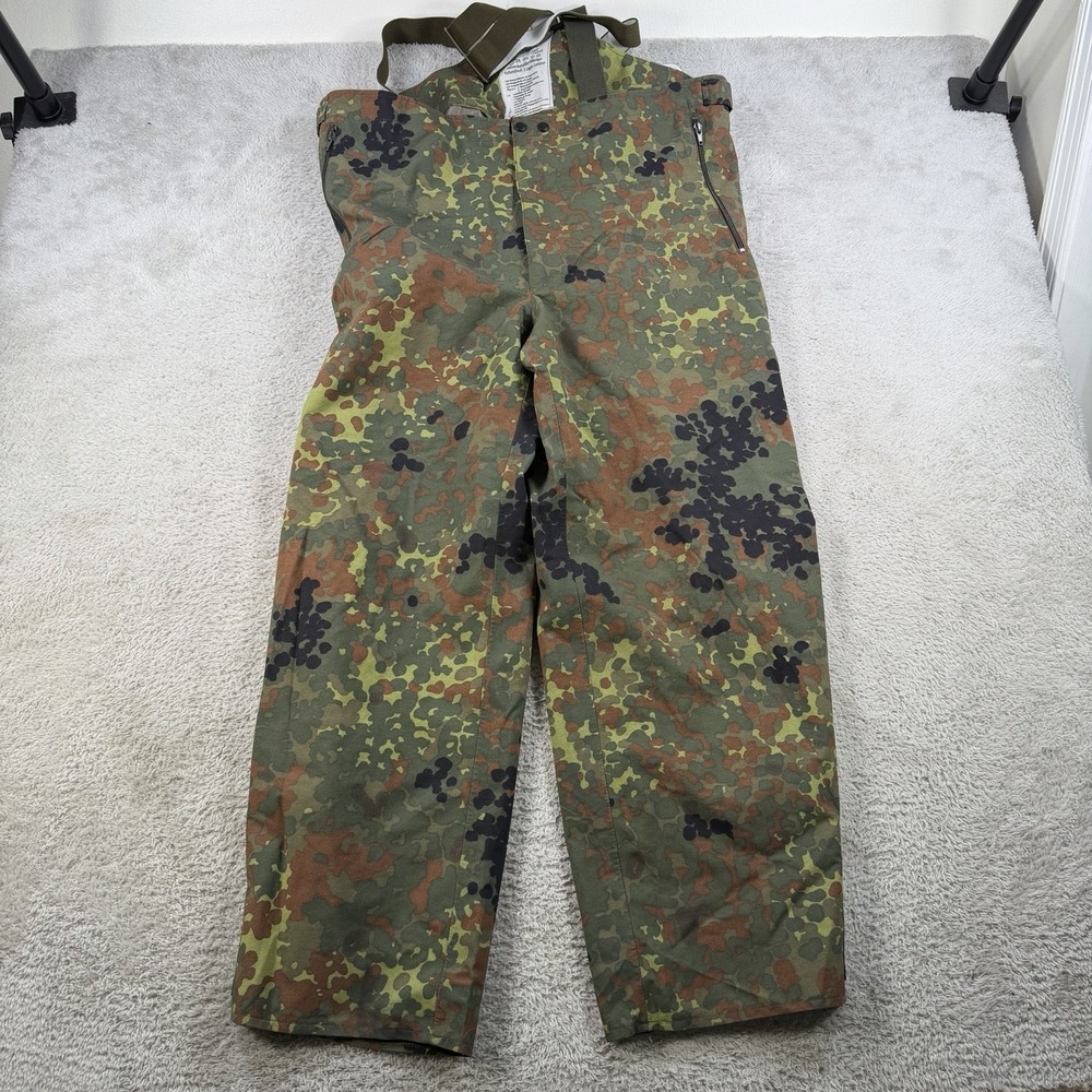 German Military Overalls Mens 52/54 Camouflage Feuchter Ringelai 1995 Waterproof